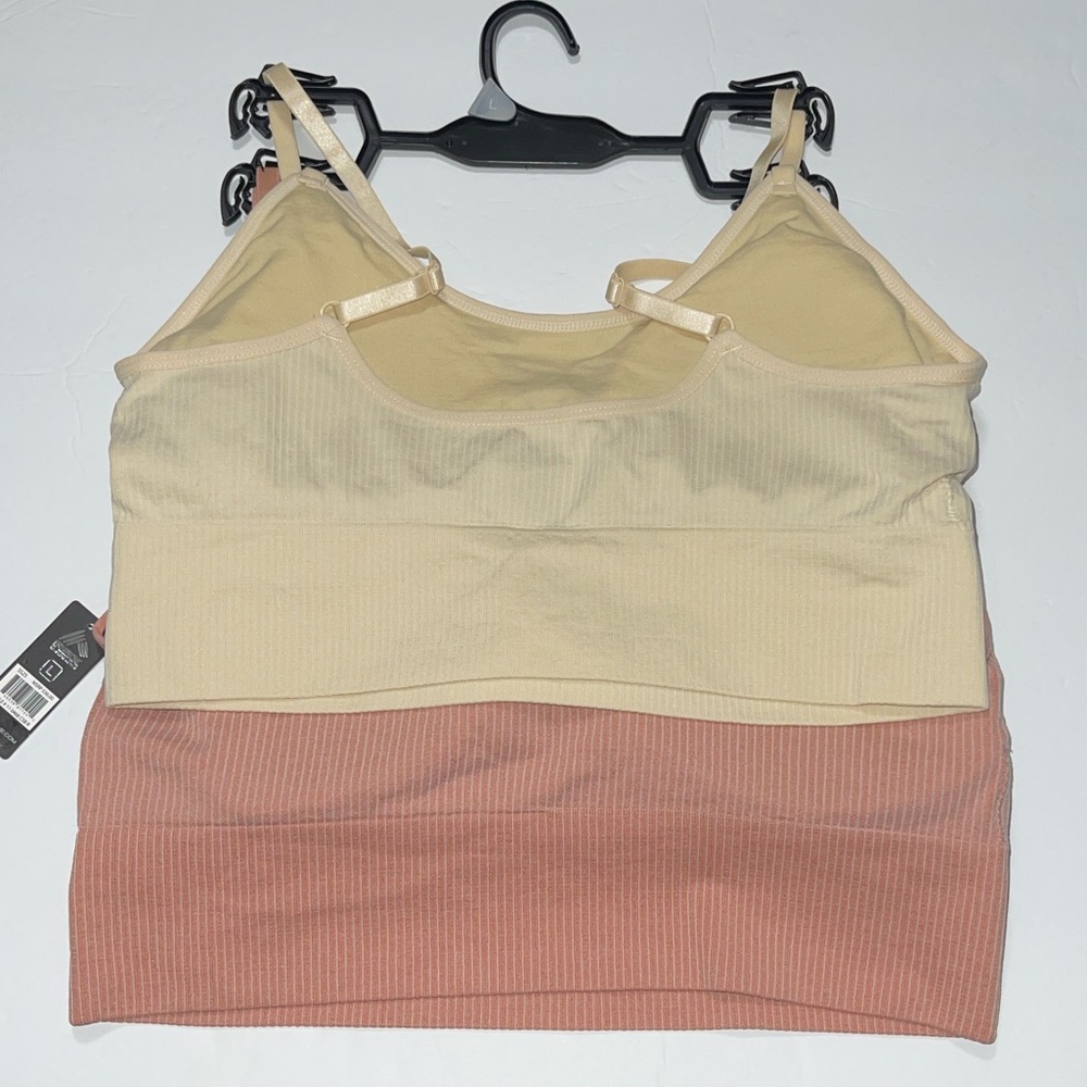 RBX 2 Pack Seamless Ribbed Sport Bra Wireless & Removable Pads Size Large. NWT - Picture 6 of 9